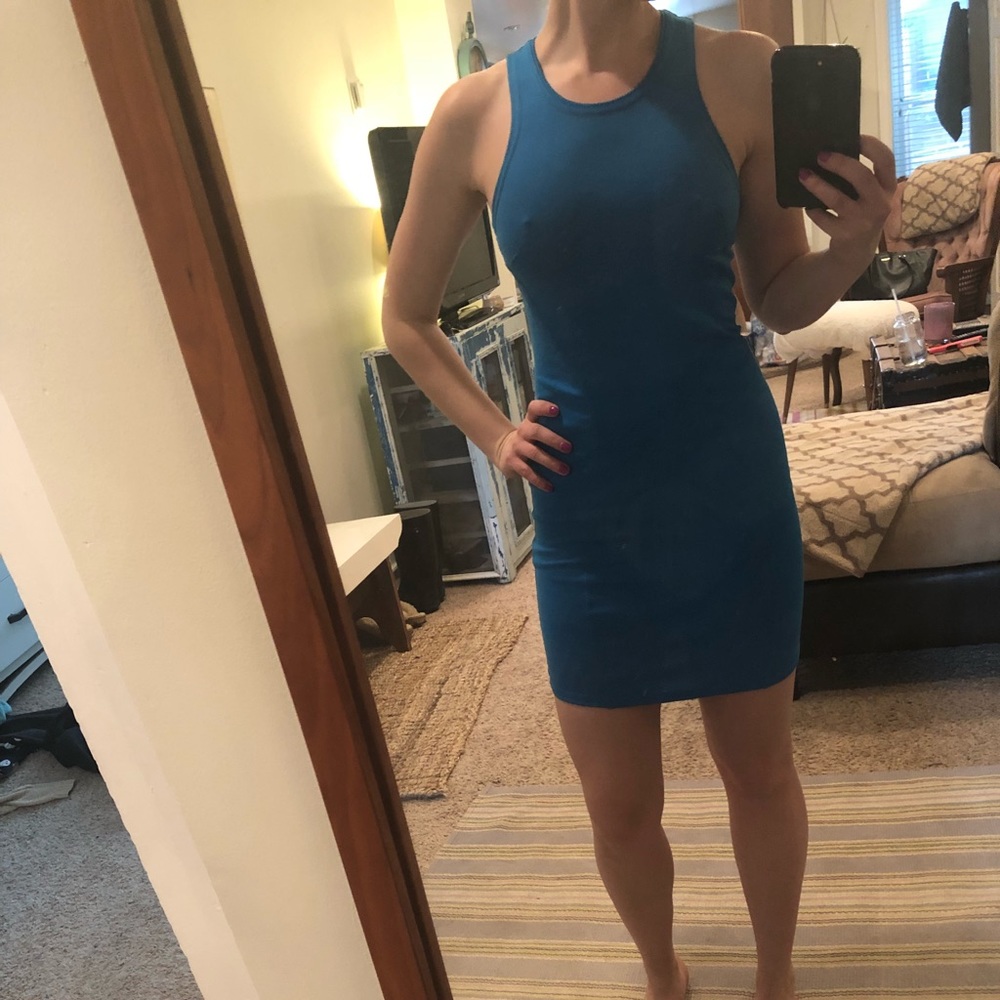 Blue body con size small.